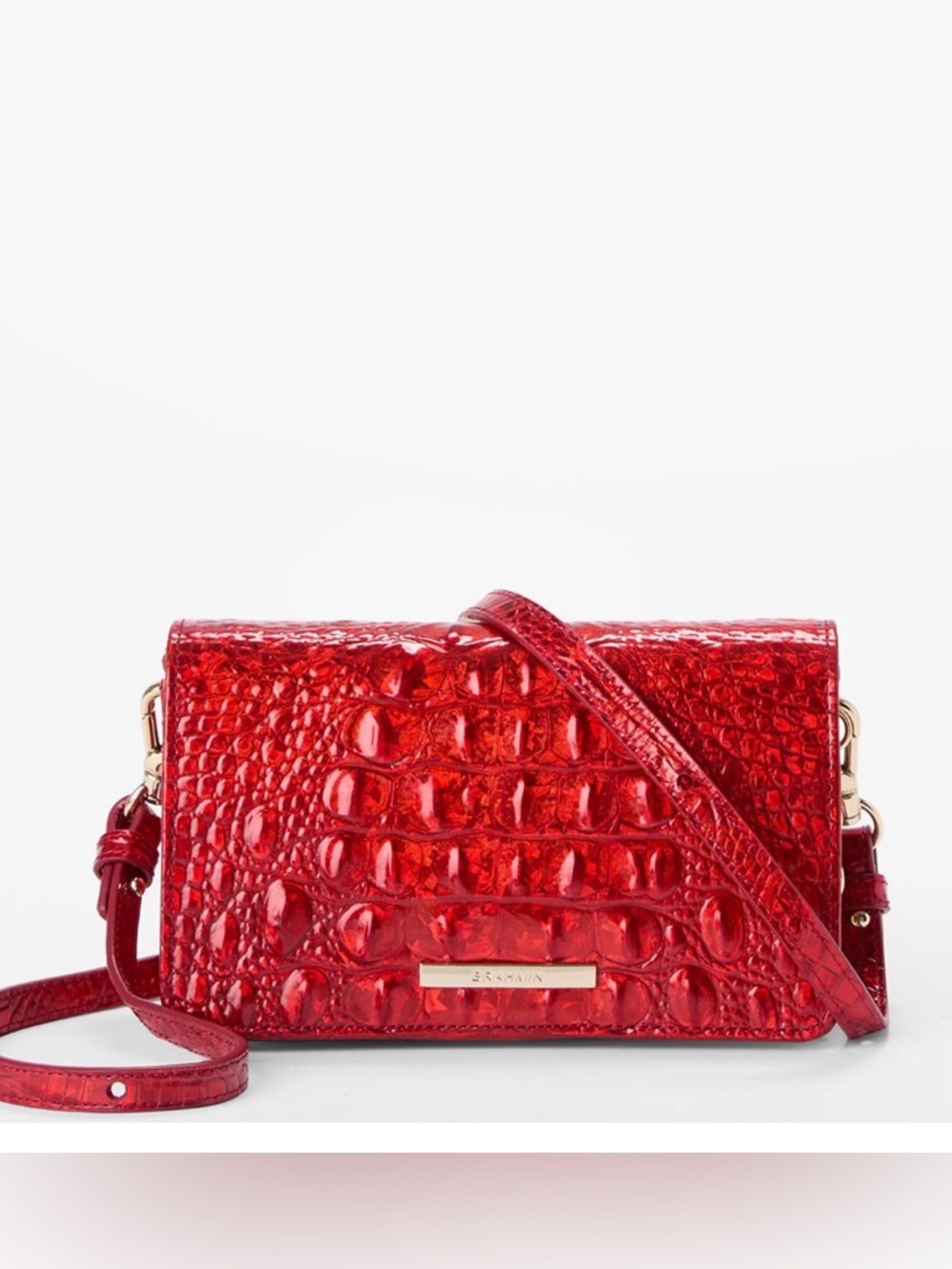 Brahmin Minuette Red Opal Melbourne Leather Bag NWT